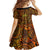 New Zealand Tamanuitera The Sun Family Matching Off Shoulder Short Dress and Hawaiian Shirt Maori Pattern