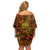 New Zealand Tamanuitera The Sun Family Matching Off Shoulder Short Dress and Hawaiian Shirt Maori Pattern