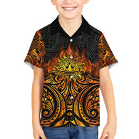 New Zealand Tamanuitera The Sun Kid Hawaiian Shirt Maori Pattern LT05 Kid Orange - Polynesian Pride