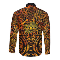 New Zealand Tamanuitera The Sun Long Sleeve Button Shirt Maori Pattern LT05 - Polynesian Pride