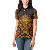 New Zealand Tamanuitera The Sun Women Polo Shirt Maori Pattern LT05 - Polynesian Pride