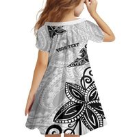 Personalised Polynesia Brain Cancer Kid Short Sleeve Dress No One Fights Alone LT05 - Polynesian Pride