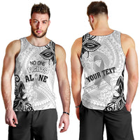 Personalised Polynesia Brain Cancer Men Tank Top No One Fights Alone LT05 - Polynesian Pride