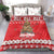 New Zealand Christmas In July Bedding Set Maori Kiwi Xmas Tree - Red