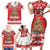 Personalised New Zealand Christmas In July Family Matching Short Sleeve Bodycon Dress and Hawaiian Shirt Maori Kiwi Xmas Tree - Red