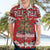 Personalised New Zealand Christmas In July Hawaiian Shirt Maori Kiwi Xmas Tree - Red