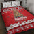 New Zealand Christmas In July Quilt Bed Set Maori Kiwi Xmas Tree - Red