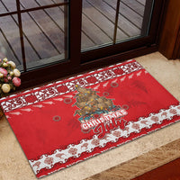 New Zealand Christmas In July Rubber Doormat Maori Kiwi Xmas Tree - Red LT05 - Polynesian Pride