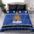 New Zealand July Christmas Bedding Set Maori Kiwi Xmas Tree - Blue