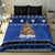 New Zealand July Christmas Bedding Set Maori Kiwi Xmas Tree - Blue