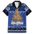 Personalised New Zealand July Christmas Family Matching Puletasi and Hawaiian Shirt Maori Kiwi Xmas Tree - Blue