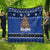 New Zealand July Christmas Quilt Maori Kiwi Xmas Tree - Blue