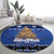 New Zealand July Christmas Round Carpet Maori Kiwi Xmas Tree - Blue