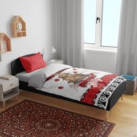New Zealand July Christmas Bedding Set Maori Kiwi Xmas Tree - White LT05 - Polynesian Pride