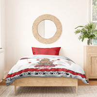 New Zealand July Christmas Bedding Set Maori Kiwi Xmas Tree - White LT05 - Polynesian Pride