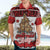 Personalised New Zealand July Christmas Hawaiian Shirt Maori Kiwi Xmas Tree - White