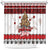 New Zealand July Christmas Shower Curtain Maori Kiwi Xmas Tree - White