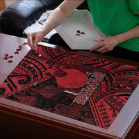 Hawaii King Kamehameha Puzzle With Hawaiian Ipu Motifs Red Version LT05 - Polynesian Pride