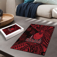 Hawaii King Kamehameha Puzzle With Hawaiian Ipu Motifs Red Version LT05 - Polynesian Pride