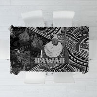 Hawaii King Kamehameha Tablecloth With Hawaiian Ipu Motifs Black Version LT05 Black - Polynesian Pride