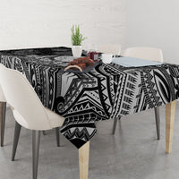 Hawaii King Kamehameha Tablecloth With Hawaiian Ipu Motifs Black Version LT05 - Polynesian Pride