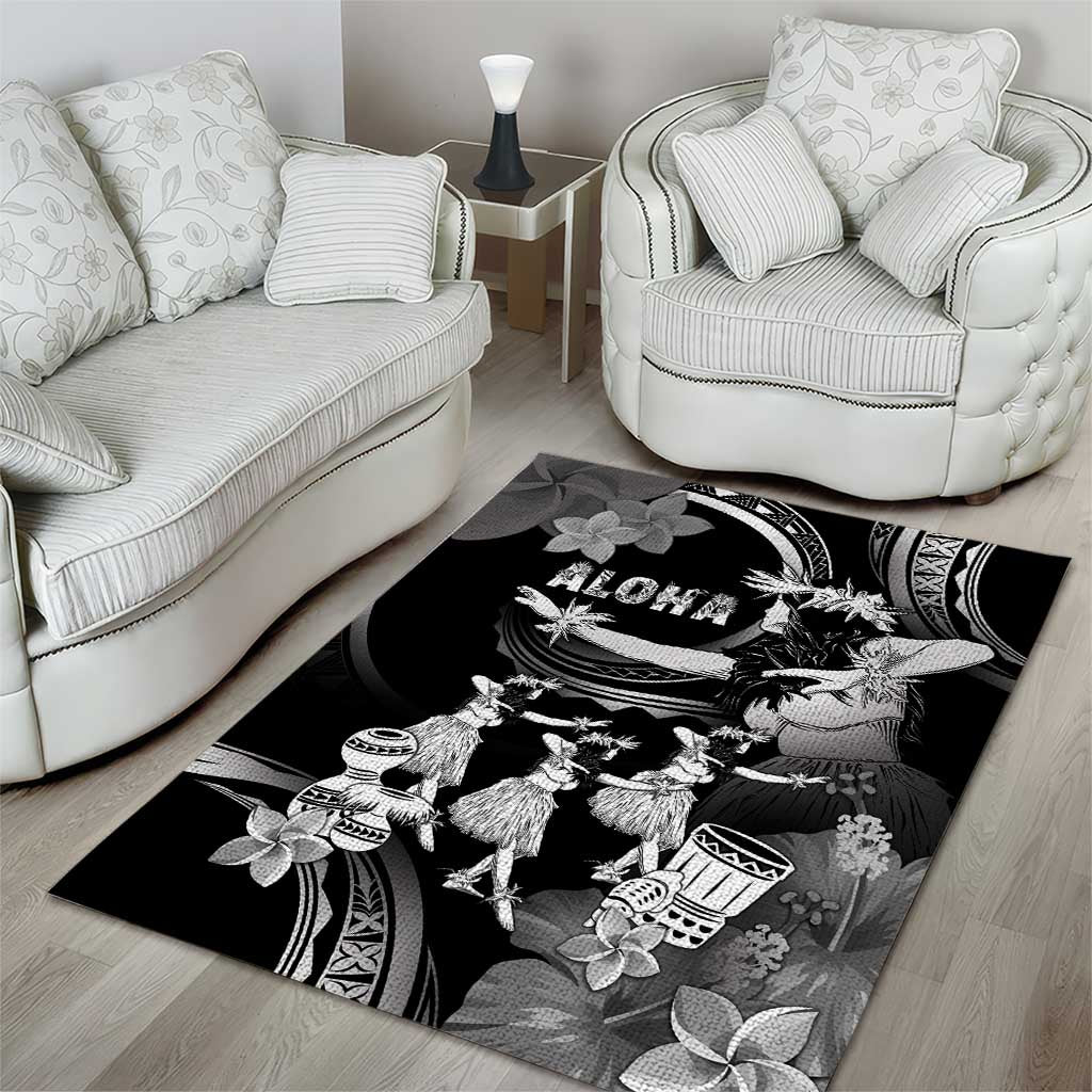 Hawaii Beautiful Hula Dancers Area Rug With Ipu Keke And Pahu Drum LT05 - Polynesian Pride