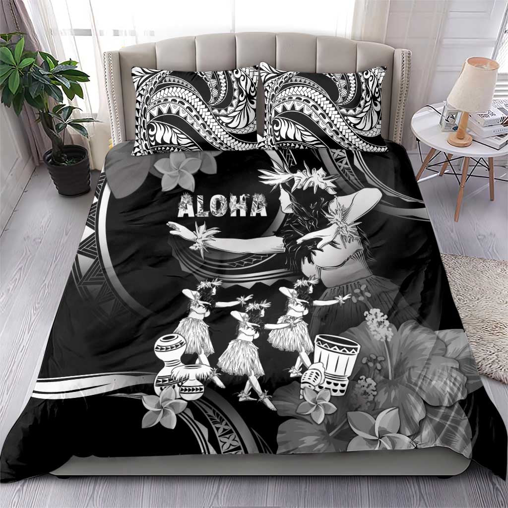 Hawaii Beautiful Hula Dancers Bedding Set With Ipu Keke And Pahu Drum LT05 - Polynesian Pride