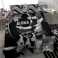 Hawaii Beautiful Hula Dancers Bedding Set With Ipu Keke And Pahu Drum LT05 - Polynesian Pride