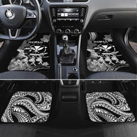 Hawaii Beautiful Hula Dancers Car Mats With Ipu Keke And Pahu Drum LT05 Set 4pcs Black - Polynesian Pride