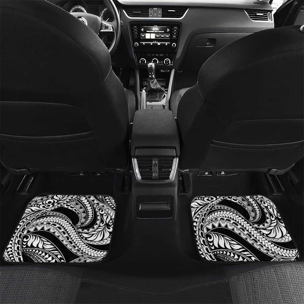 Hawaii Beautiful Hula Dancers Car Mats With Ipu Keke And Pahu Drum LT05 Set 2pcs - Back Black - Polynesian Pride