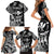 Hawaii Beautiful Hula Dancers Family Matching Short Sleeve Bodycon Dress and Hawaiian Shirt With Ipu Keke And Pahu Drum