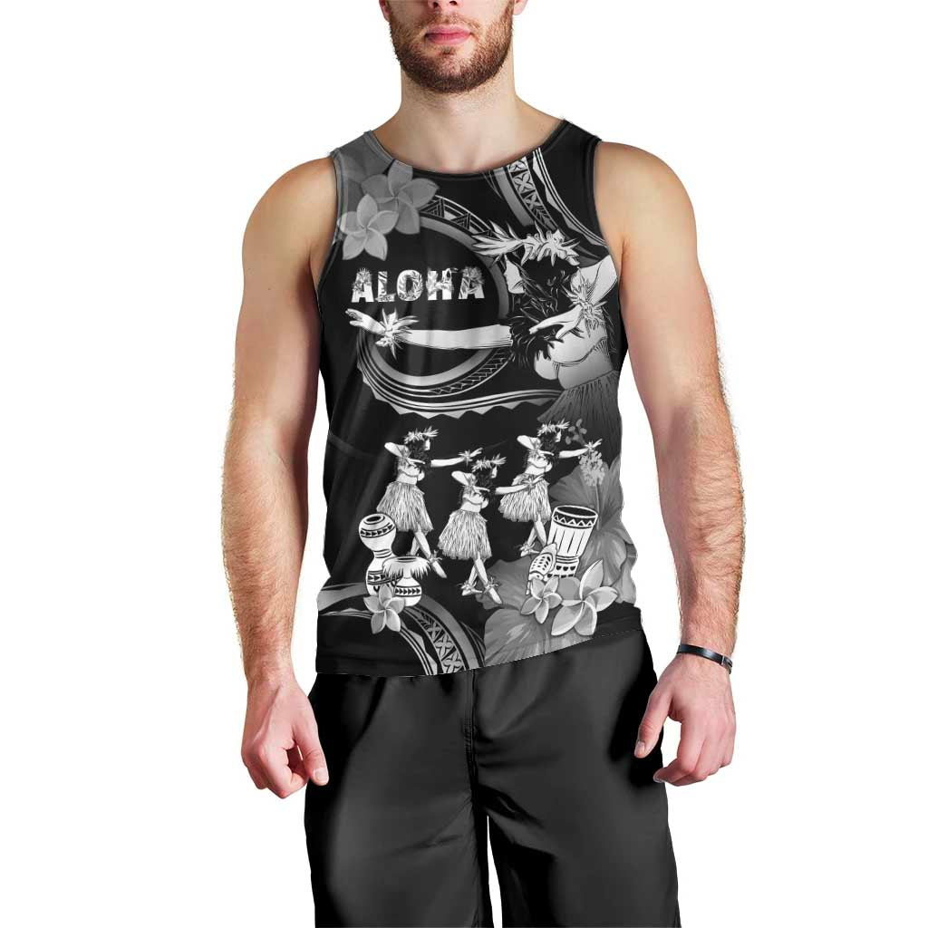 Hawaii Beautiful Hula Dancers Men Tank Top With Ipu Keke And Pahu Drum LT05 - Polynesian Pride