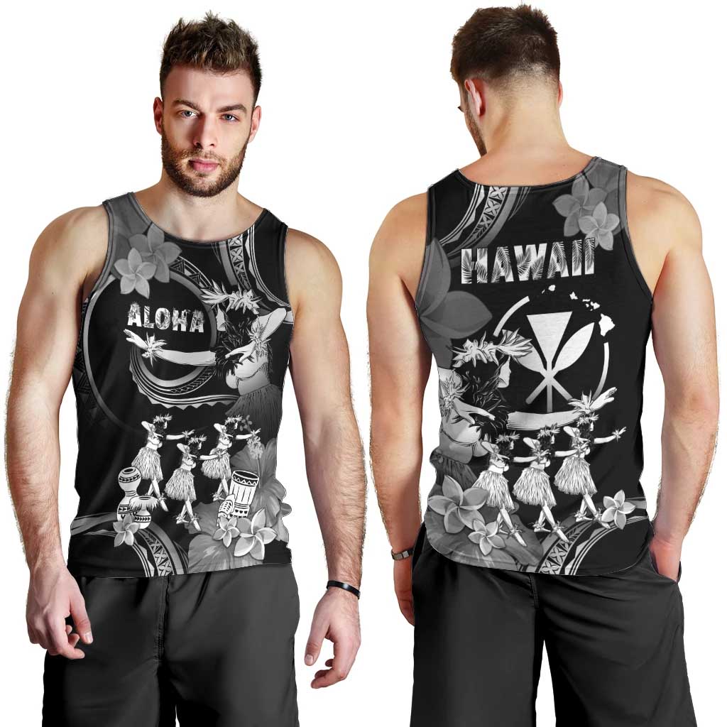 Hawaii Beautiful Hula Dancers Men Tank Top With Ipu Keke And Pahu Drum LT05 - Polynesian Pride