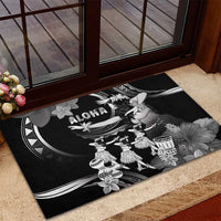Hawaii Beautiful Hula Dancers Rubber Doormat With Ipu Keke And Pahu Drum LT05 - Polynesian Pride