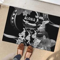Hawaii Beautiful Hula Dancers Rubber Doormat With Ipu Keke And Pahu Drum LT05 - Polynesian Pride
