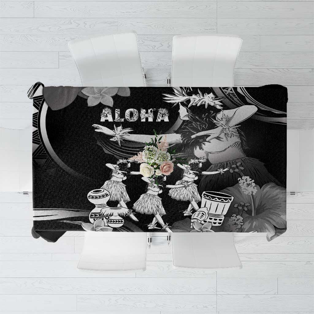 Hawaii Beautiful Hula Dancers Tablecloth With Ipu Keke And Pahu Drum