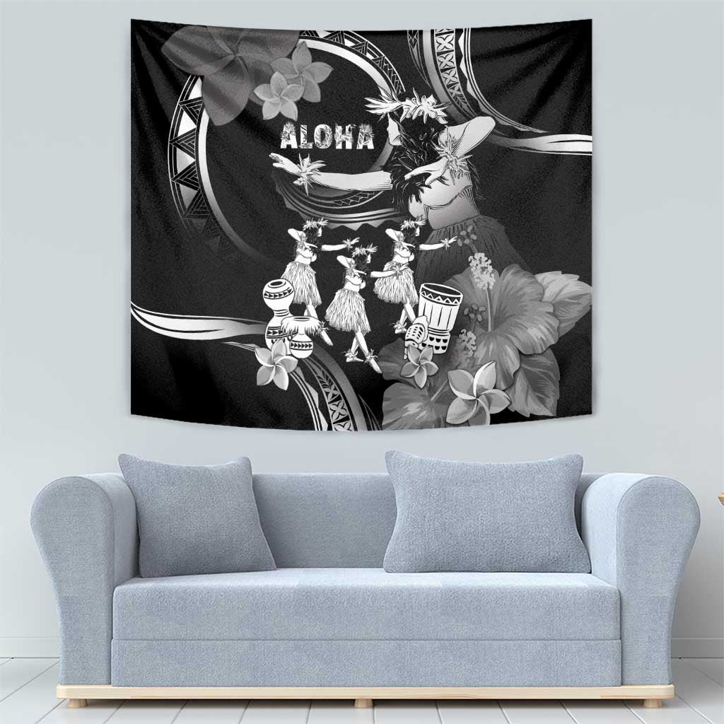Hawaii Beautiful Hula Dancers Tapestry With Ipu Keke And Pahu Drum LT05 - Polynesian Pride