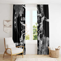 Hawaii Beautiful Hula Dancers Window Curtain With Ipu Keke And Pahu Drum LT05 - Polynesian Pride