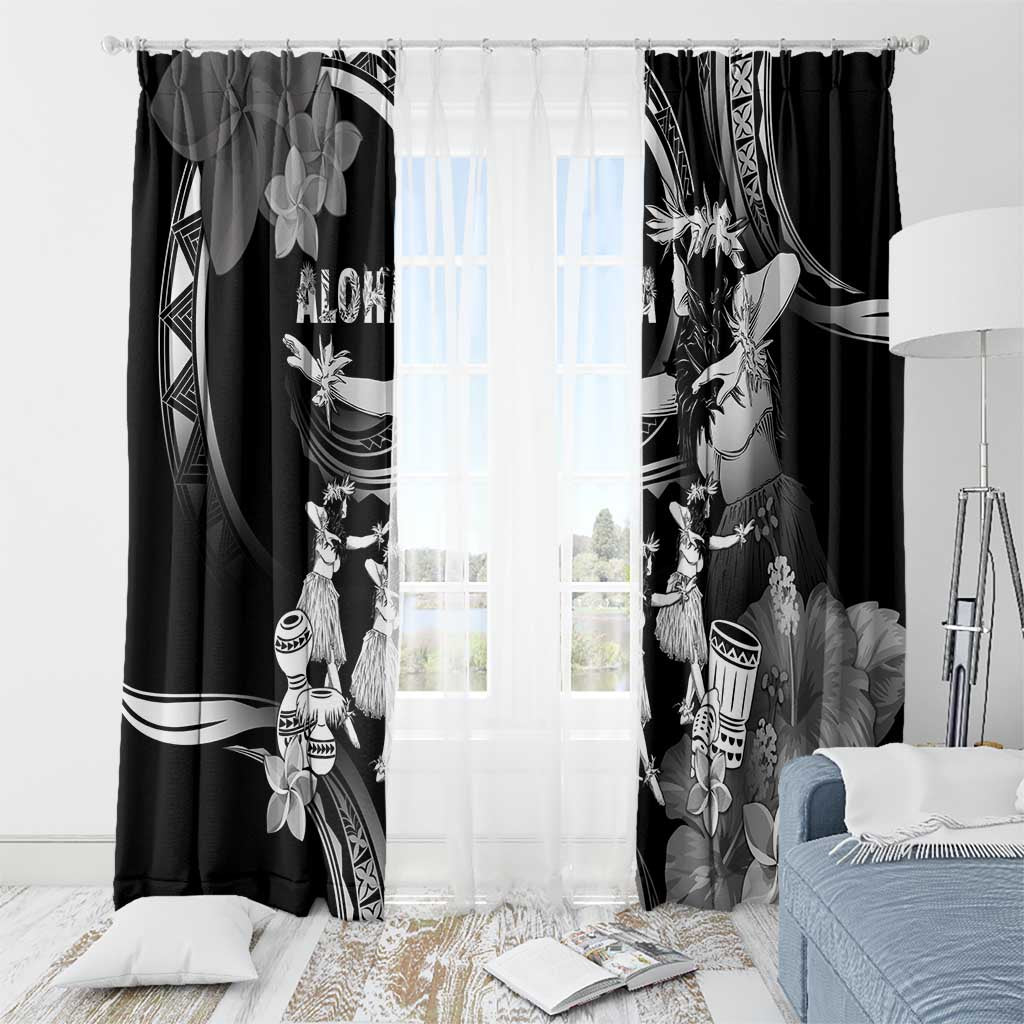 Hawaii Beautiful Hula Dancers Window Curtain With Ipu Keke And Pahu Drum LT05 - Polynesian Pride