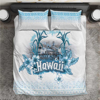 Hawaii Sugar Plantation Bedding Set With Hawaiian Tapa Pattern LT05 White - Polynesian Pride