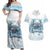 Hawaii Sugar Plantation Couples Matching Off Shoulder Maxi Dress and Hawaiian Shirt With Hawaiian Tapa Pattern