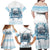 Hawaii Sugar Plantation Family Matching Off Shoulder Maxi Dress and Hawaiian Shirt With Hawaiian Tapa Pattern