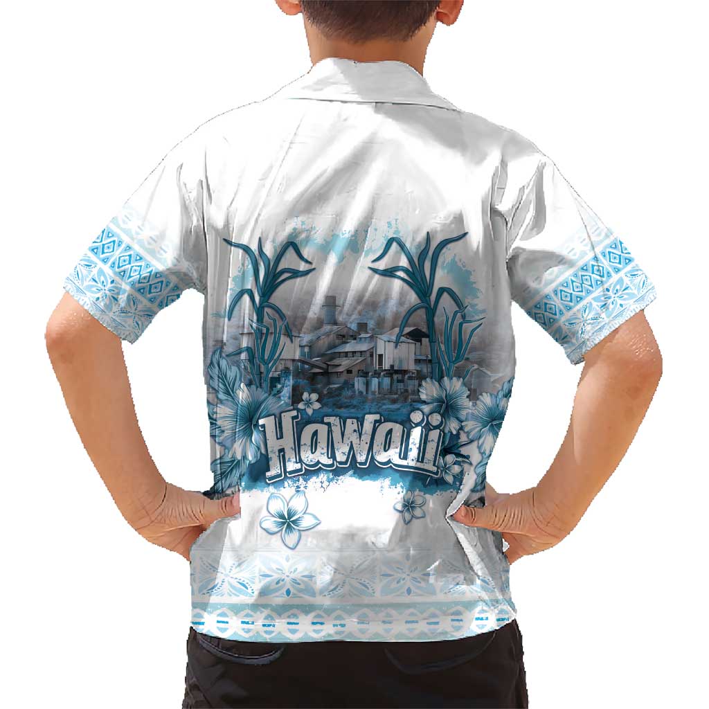 Hawaii Sugar Plantation Kid Hawaiian Shirt With Hawaiian Tapa Pattern LT05 - Polynesian Pride