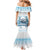 Hawaii Sugar Plantation Mermaid Dress With Hawaiian Tapa Pattern