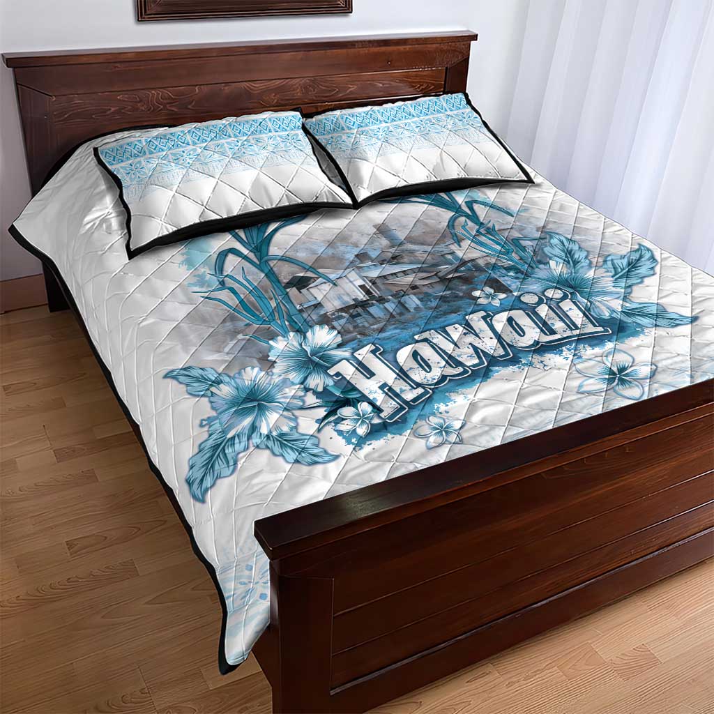 Hawaii Sugar Plantation Quilt Bed Set With Hawaiian Tapa Pattern LT05 - Polynesian Pride