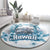 Hawaii Sugar Plantation Round Carpet With Hawaiian Tapa Pattern