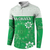 Cook Islands Maori Language Week Button Sweatshirt Pacific Tapa Pattern LT05 - Polynesian Pride