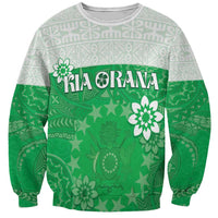 Cook Islands Maori Language Week Sweatshirt Pacific Tapa Pattern LT05 Unisex Green - Polynesian Pride
