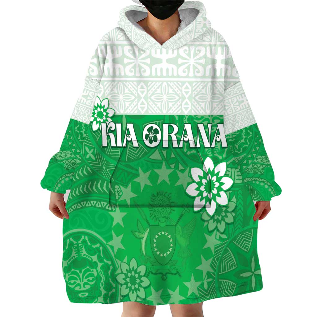 Cook Islands Maori Language Week Wearable Blanket Hoodie Pacific Tapa Pattern LT05 - Polynesian Pride