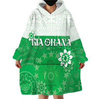 Cook Islands Maori Language Week Wearable Blanket Hoodie Pacific Tapa Pattern LT05 - Polynesian Pride